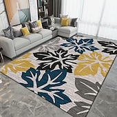 preiswerte Wohn- und Schlafzimmerteppiche-3D-Druck Teppich Blatt Druck Bodenmatte quadratisch Wohnzimmer Schlafzimmer Teppich Fußmatte