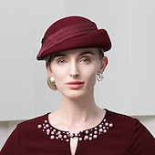 preiswerte Partyhut-Hüte 100% Wolle Bowler / Cloche Hut Fischerhut Formal Casual Tee-Party Kentucky Derby Damentag Elegant Mit Schleife Kopfschmuck Kopfbedeckung
