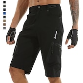 preiswerte Fahrradhosen Herren-Nuckily herren mtb shorts lycra radhose wasserdicht atmungsaktiv schnell trocknend leicht und baggy reißverschlusstaschen sommer fahrradbekleidung berg rennrad radsport fortgeschritten schwarz