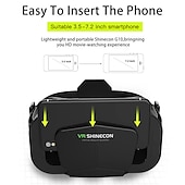 economico Console per videogiochi-vr shinecon visore per realtà virtuale vr occhiali 3d occhiali vr per film tv &amp; videogiochi compatibile ios &amp; smartphone Android con schermo da 4,7 - 7 pollici
