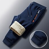 cheap Sweatpants-Men&#039;s Sherpa Fleece Pants Sweatpants Joggers Winter Pants Drawstring Solid Color Comfort Warm Casual Daily Going out Sports Stylish 1 2 Micro-elastic