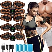 ieftine Aparat de Masaj-stimulator muscular abdominal antrenor ems abs fără fir picior braț burtă exercițiu simulatoare electrice masaj presa antrenament acasă sală