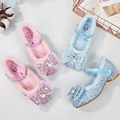 cheap Accessories-Frozen Fairytale Princess Elsa Shoes Girls&#039; Movie Cosplay Sequins Halloween Rosy Pink Blue Shoes Halloween Carnival Masquerade Polyester Plastics World Book Day Costumes