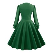 levne Šaty-Retro 50. léta Vintage šaty Koktejlky Houpací šaty Flare šaty Dámské Plesová maškaráda Večírek loučení se svobodou nevěsty Dospělé Šaty Šaty pro návrat domů