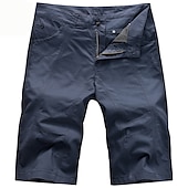 economico pantaloncini da lavoro-Per uomo Pantaloncini chino Bermuda Pantaloncini da lavoro Tasche Liscio Lunghezza del ginocchio Esterno Giornaliero Per uscire Misto cotone Di tendenza Streetwear Verde Cachi Media elasticità