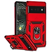 رخيصةأون جراب للهواتف الأخرى-هاتف غطاء من أجل غوغل Pixel 6 Pixel 6 Pro ثقيل حماية كاملة للجسم مسند الدراجة حالة مع خاتم لون سادة TPU