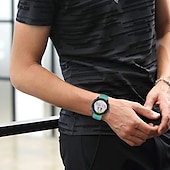 tanie Opaski do zegarków Garmin-Pasek do zegarka na Garmin Forerunner 55 245 645 Music Venu 2 Plus / Sq / Sq Muzyka Vivomove 3 HR Luxe Style Sport Podejście S42 / S40 / S12 Venu Silikon Zastąpienie Pasek 20mm Regulowany Oddychający