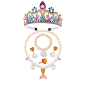 cheap Accessories-Girls&#039; Mermaid Tail Accessories Set Fairytale Princess Bags and Purses Necklace Earring Movie Cosplay Cute Little Mermaid Costume Party Halloween Masquerade World Book Day Costumes