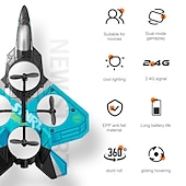 baratos RC e Brinquedos Eletrónicos-Avião de controle remoto rc, 2.4g, 6 canais, controle remoto v17, avião planador, avião planador, brinquedos de espuma epp, drone rc, presente para crianças