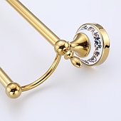 abordables Barres repose-serviettes-porte-serviettes ti-golden porte-serviettes en céramique mural pour salle de bain support de tour à 2 niveaux 1 pc