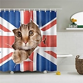 cheap Shower Curtains-Shower Curtain with Hooks 180cm*180cm(70&quot;*70&quot;) Polyester Washable Waterproof Animal Pattern for Kids