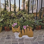 economico contenitori per piante-fioriere da giardino, simpatica fioriera a forma di animale di cartone animato a forma di cane gatto, fioriera succulenta per piante viventi o artificiali per balcone di casa, decorazione da giardino