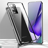 cheap Samsung Cases-Phone Case For Samsung Galaxy S24 S23 S22 S21 Plus Ultra Note 20 Ultra S25 Ultra Magnetic Adsorption Bumper Frame Magnetic Full Body Protective Solid Colored Tempered Glass Metal