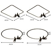 economico Lampade da soffitto con dimmer-Lampade A Led Da Soffitto Con Faretto Per Camera Da Letto Rotonda/Quadrata Studio Per Bambini Showroom Soggiorno Moderne Faretti Per Interni Lampade Luster Fixture