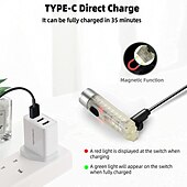abordables Linternas-mini llavero linterna lámpara recargable antorcha súper brillante con imán camping luz uv potentes luces de iluminación portátiles