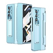 Недорогие Чехлы для Samsung-Чехол для телефона для Samsung Galaxy Z Fold 5 Z Fold 4 Z Fold 3 Flip бамперный флип полный корпус защитный однотонный ПК PU кожа