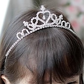 cheap Accessories-Frozen Fairytale Princess Elsa Crown Crystal tiara Cosplay Movie Cosplay for Girls&#039; Kid&#039;s Carnival Masquerade
