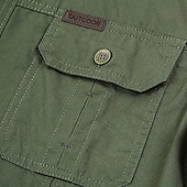 economico Camicie da lavoro da uomo-Per uomo Camicia Camicia con bottoni Maglietta informale Camicie da lavoro Camicia da carico Nero Giallo Verde militare Blu Reale Blu Manica corta Liscio Collo ripiegabile Strada Informale Bottone giù