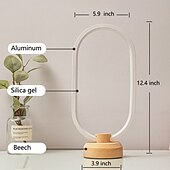 economico lampada da comodino-lampada da tavolo a led in legno interfaccia usb camera da letto comodino lampada da notte illuminazione a led dimmerabile decorazione domestica creativa e regalo di trasferimento unico