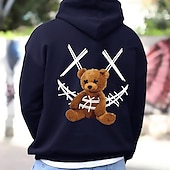 abordables Motif 3D-Homme Graphic Ours Sweat à capuche Sweats à Capuche Sweat-shirt Sweat à capuche manche longue Sweat à capuche Capuche Frais Sport &amp; Loisir Vêtement de rue Noir Rouge Printemps Automne Designer