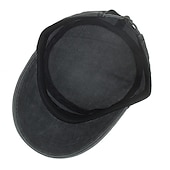 economico Cappelli da uomo-Per uomo Berretto militare Cappello da cadetto Nero Blu marino scuro Cotone Di tendenza Moderno Abbigliamento per il tempo libero Casual / quotidiano Liscio
