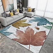 preiswerte Wohn- und Schlafzimmerteppiche-3D-Druck Teppich Blatt Druck Bodenmatte quadratisch Wohnzimmer Schlafzimmer Teppich Fußmatte