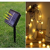 billige Soldrevet-utendørs vanntette solenergi-roselys 12m-100leds 7m-50leds 6,5m-30leds valentinsdag bryllupsfest utendørs hagedekorasjon