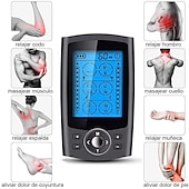 abordables Masajeador de cuerpo entero-Estimulador muscular Tens máquina de masaje corporal eléctrico EMS de 36 modos terapia digital para adelgazar electrosimulador de doble canal con 10 almohadillas a prueba de polvo regalo de San