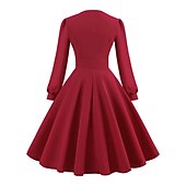 levne Šaty-Retro 50. léta Vintage šaty Koktejlky Houpací šaty Flare šaty Dámské Plesová maškaráda Večírek loučení se svobodou nevěsty Dospělé Šaty Šaty pro návrat domů