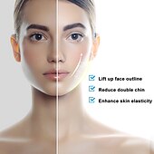 billige Ansiktspleieenhet-ems ansiktsløfteenhet led fotonterapi ansiktsslankende vibrasjonsmassasjeapparat dobbel hake v linjeløft belte cellulittkjeveenhet