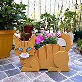 economico contenitori per piante-fioriere da giardino, simpatica fioriera a forma di animale di cartone animato a forma di cane gatto, fioriera succulenta per piante viventi o artificiali per balcone di casa, decorazione da giardino