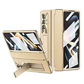 Недорогие Чехлы для Samsung-Чехол для телефона для Samsung Galaxy Z Fold 5 Z Fold 4 Z Fold 3 Flip бамперный флип полный корпус защитный однотонный ПК PU кожа