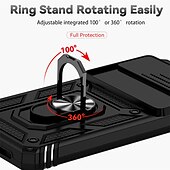 رخيصةأون جراب للهواتف الأخرى-هاتف غطاء من أجل غوغل Pixel 6 Pixel 6 Pro ثقيل حماية كاملة للجسم مسند الدراجة حالة مع خاتم لون سادة TPU