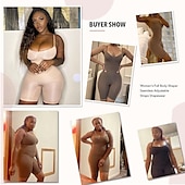 billiga Shapewear-shapewear för kvinnor magkontroll full byst kroppsformare bodysuit rumpa lyfter lår smalare