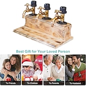 cheap Barware-Whiskey Wood Dispenser,Faucet Shape Liquor Dispenser, Daddy Favorite Whiskey Wine Wood Dispenser for Home Bar Dinner Party Restaurant, Dad Papa Boyfriend Husband Gift