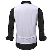 זול ג&#039;קט גברים-בגדי ריקוד גברים וסט חֲזִיָה Gilet חתונה משרד קריירה לבוש יומיומי מסיבה\קוקטייל עסקים מודרני עכשווי אביב סתיו רקום כיס דפוס כפתור למטה פוליאסטר רך חוץ נוח פרח חזה יחיד צווארון V רגיל