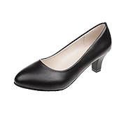 cheap Kitten Heels-Classic Low Heel Closed-Toe Pumps for Women – Elegant Formal Office Shoes for All-Day Comfort