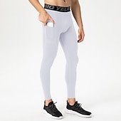 cheap Men&#039;s Shorts, Tights &amp; Pants-Men&#039;s Compression Pants Running Tights Leggings with Phone Pocket Base Layer Athletic Winter Spandex Breathable Quick Dry Sweat wicking Power Flex Fitness Gym Workout Running Skinny Sportswear