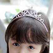cheap Accessories-Frozen Fairytale Princess Elsa Crown Crystal tiara Cosplay Movie Cosplay for Girls&#039; Kid&#039;s Carnival Masquerade