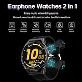 tanie Smartwatche-2 w 1 Smart Watch TWS słuchawki wewnątrz smartwatch HIFI stereo bezprzewodowy zestaw słuchawkowy/odtwarzanie muzyki/sport/fitness