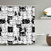 cheap Shower Curtains-Shower Curtain with Hooks 180cm*180cm(70&quot;*70&quot;) Polyester Washable Waterproof Animal Pattern for Kids