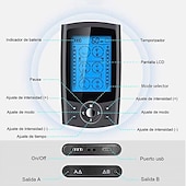 abordables Masajeador de cuerpo entero-Estimulador muscular Tens máquina de masaje corporal eléctrico EMS de 36 modos terapia digital para adelgazar electrosimulador de doble canal con 10 almohadillas a prueba de polvo regalo de San