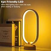 economico lampada da comodino-lampada da tavolo a led in legno interfaccia usb camera da letto comodino lampada da notte illuminazione a led dimmerabile decorazione domestica creativa e regalo di trasferimento unico