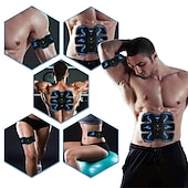 ieftine Aparat de Masaj-stimulator muscular abdominal antrenor ems abs fără fir picior braț burtă exercițiu simulatoare electrice masaj presa antrenament acasă sală