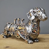 economico Statue-stile steampunk scultura animale animale meccanico ornamento decorazione decorazione industria pesante resina decorazione meccanica ciondolo decorazione di capodanno