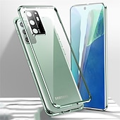 cheap Samsung Cases-Phone Case For Samsung Galaxy S24 S23 S22 S21 Plus Ultra Note 20 Ultra S25 Ultra Magnetic Adsorption Bumper Frame Magnetic Full Body Protective Solid Colored Tempered Glass Metal