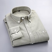 economico Camicie da uomo-Per uomo Camicie Tinta unita / tinta unita Matrimonio Da tutti i giorni Vinaccia Nero Bianco Blu marino Manica lunga Collo ripiegabile Autunno inverno Abbigliamento Fibbia