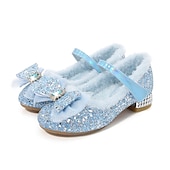 cheap Accessories-Frozen Fairytale Princess Elsa Shoes Girls&#039; Movie Cosplay Sequins Halloween Rosy Pink Blue Shoes Halloween Carnival Masquerade Polyester Plastics World Book Day Costumes