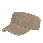 economico Cappelli da uomo-Per uomo Berretto militare Cappello da cadetto Nero Blu marino scuro Cotone Di tendenza Moderno Abbigliamento per il tempo libero Casual / quotidiano Liscio