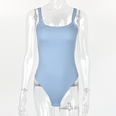cheap Women&#039;s Leotards-Gymnastics Activewear Leotard / Onesie Pure Color Women&#039;s Training Daily Wear Sleeveless Terylene
